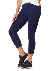 Hue Women's Mid-Rise Pull-On Denim Capri Leggings - Medium Wash