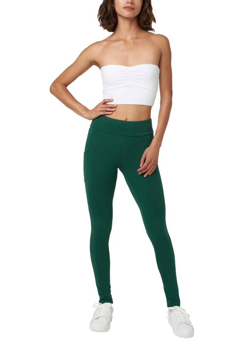 Hue Women's Mid-Rise Tech Pocket Leggings - Pine Grove