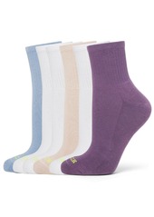 Hue Women's Mini Crew 6 Pack Socks - Jam