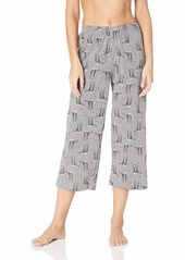 HUE Women's Plus Printed Knit Capri Pajama Sleep Pant