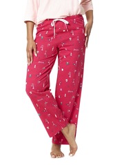 HUE Women's Printed Knit Long Pajama Sleep Pant Cupid-ICY Cocktails