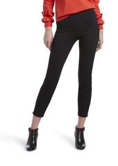 Hue Women's Plus-size Plus Size Loafer Skimmer Legging Assorted Sockshosiery -classic/black pinstripe