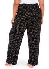 Hue Womens Plus size Sleepwell Printed Knit pajama pant made with Temperature Regulating Technology - Bella Blue