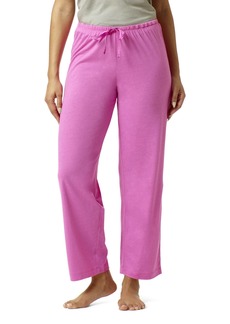 HUE Women's Plus SleepWell Basic Printed Knit Performance Sleep Pajama Pant Made with Temperature Regulating Technology Phlox Pink-Solid