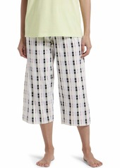 HUE Women's Printed Knit Capri Pajama Sleep Pant