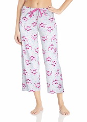 HUE womens Printed Knit Capri Sleep Pant Pajama Bottoms   US