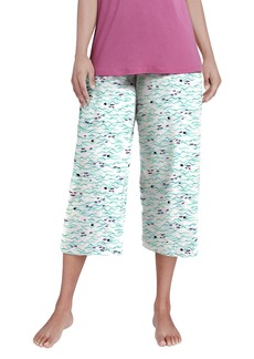 HUE womens Printed Knit Capri Sleep Pant Pajama Bottom   US