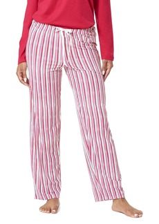 HUE Women's Plus Printed Knit Long Pajama Sleep Pant Cupid-Stripe Jam