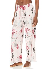 HUE Women's Printed Knit Long Pajama Sleep Pant Lotus-On Cloud Nine