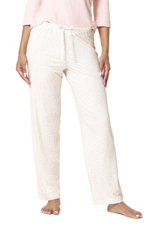 HUE Women's Printed Knit Long Pajama Sleep Pant Sugar Swizzle-Cheetah Dot