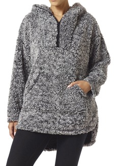 HUE Women's Quarter Zip Fleece Pullover