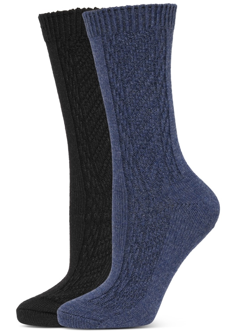 Hue Women's Seed Stitch Boot Socks, Pack of 2 - Denim Pack