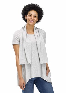 HUE Women's Short Sleeve Shirt with Scarf