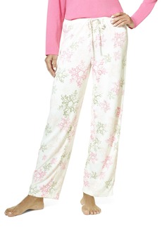 HUE Women's Lounge Pajama Separates Christmas and Holiday Collection Egret Waterflakes-Sleep Pant