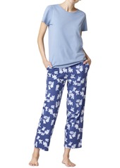 Hue Women's Sleepwell Pajama skimmer set with Temperature Regulating Technology - Faded-denim