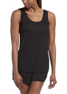 Hue Women's SleepWell with TempTech Pajama Sleep Tank Top Sleepwear -black