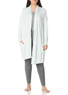 Hue Women's SleepWell with TempTech Sleep Cardigan Robe Sleepwear -soothing sea SM/MD