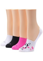 Hue Women's Sneaker Liner Socks, 4 pack - Bulldog