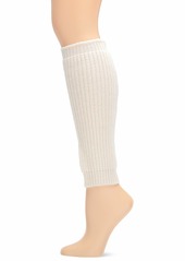 HUE Women's Soft Knit Leg Warmers Assorted Ivory-Ribbed