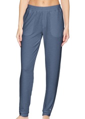 Hue Women's Solid French Terry Cuffed Long Lounge Pant with Pockets Sleepwear -vintage indigo Extra Large