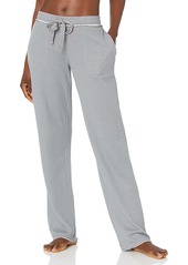 Hue Women's Solid Knit Long Pajama Sleep Pant Sleepwear -sharkskin