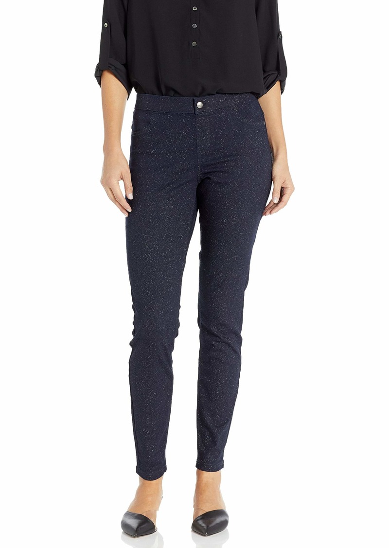 HUE Women's Sparkle Tux Denim Leggings