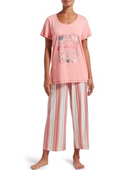 Hue Women's T-Shirt & Capri Pants Pajama Set