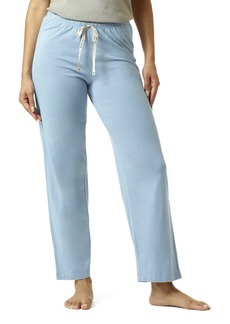 HUE Women's Plus SleepWell Basic Printed Knit Performance Sleep Pajama Pant Made with Temperature Regulating Technology Faded Denim-Solid