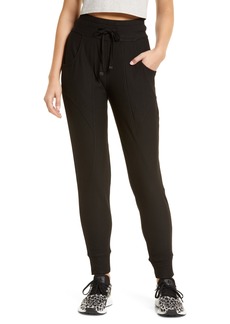 Hue Cozy Curves High Waist Pocket Joggers in Black at Nordstrom
