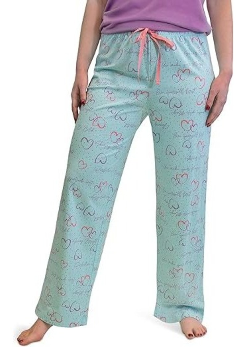 Hue Printed Knit Long Pajama Sleep Pant