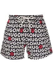 Hugo Boss all-over logo print swimming trunks