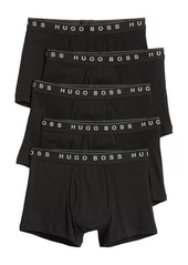 Hugo Boss BOSS 5-Pack Cotton Trunks in Black at Nordstrom