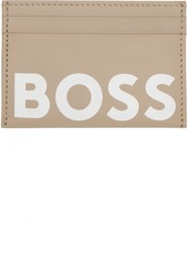 Hugo Boss BOSS Beige Logo Card Holder