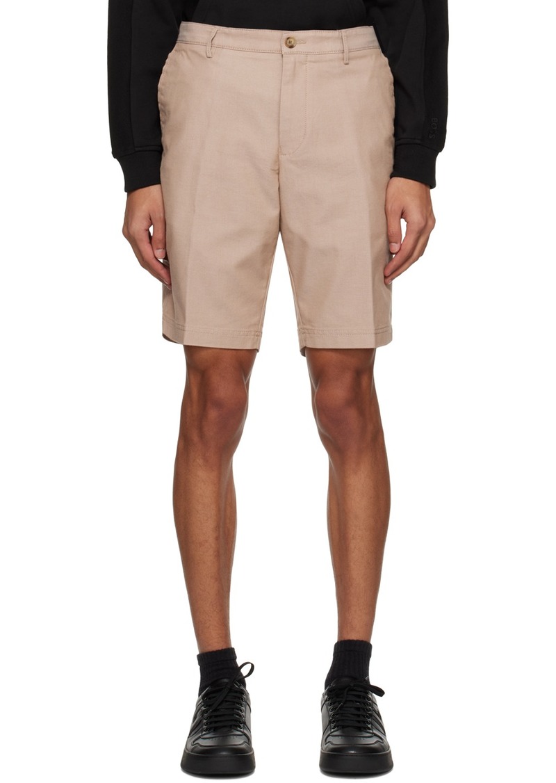 Hugo Boss BOSS Beige Slim-Fit Shorts