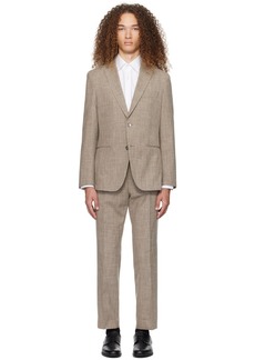 Hugo Boss BOSS Beige Slim-Fit Suit