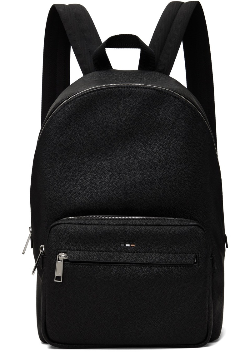 Hugo Boss BOSS Black Faux-Leather Backpack