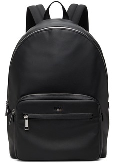 Hugo Boss BOSS Black Faux-Leather Signature Details Backpack
