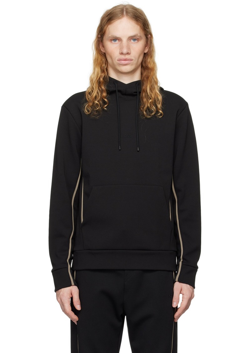 Hugo Boss BOSS Black Logo-Embossed Hoodie