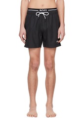 Hugo Boss BOSS Black Printed Swim Shorts