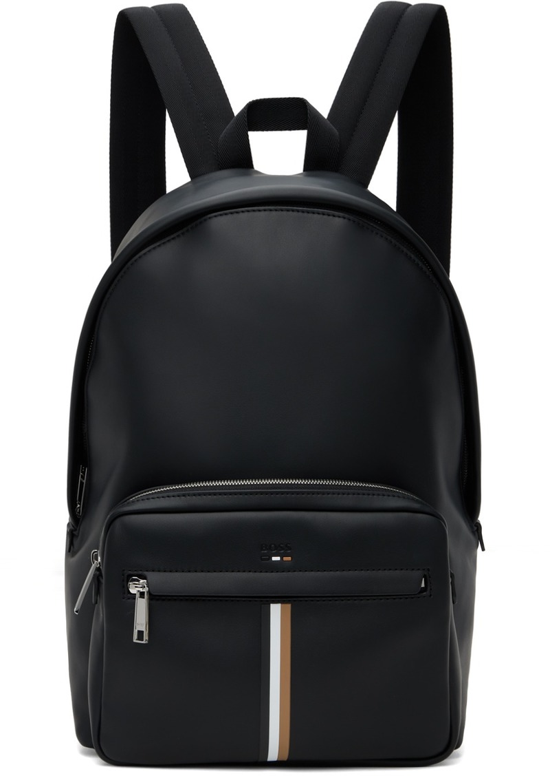 Hugo Boss BOSS Black Signature Stripe Faux-Leather Backpack