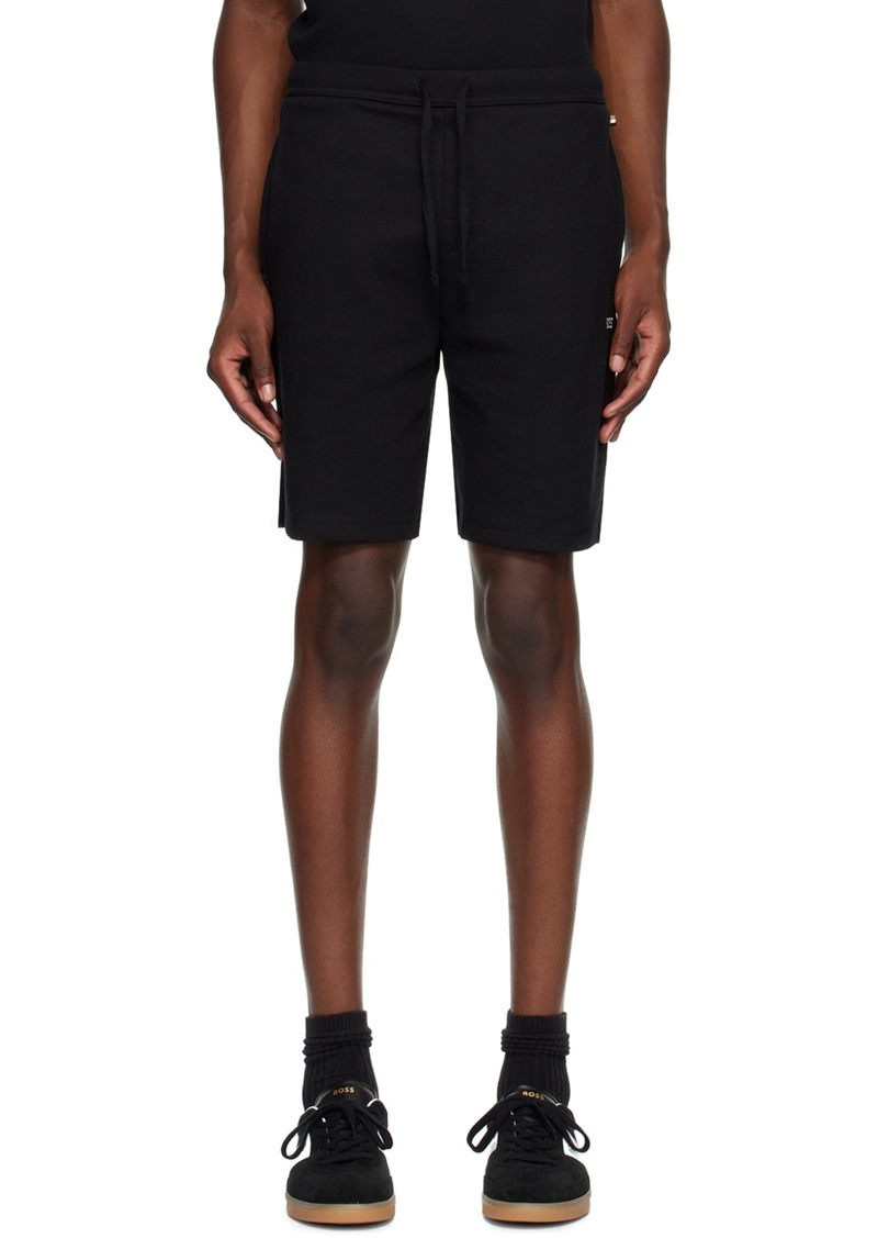 Hugo Boss BOSS Black Waffle Knit Shorts