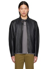 Hugo Boss BOSS Black Zip Leather Jacket