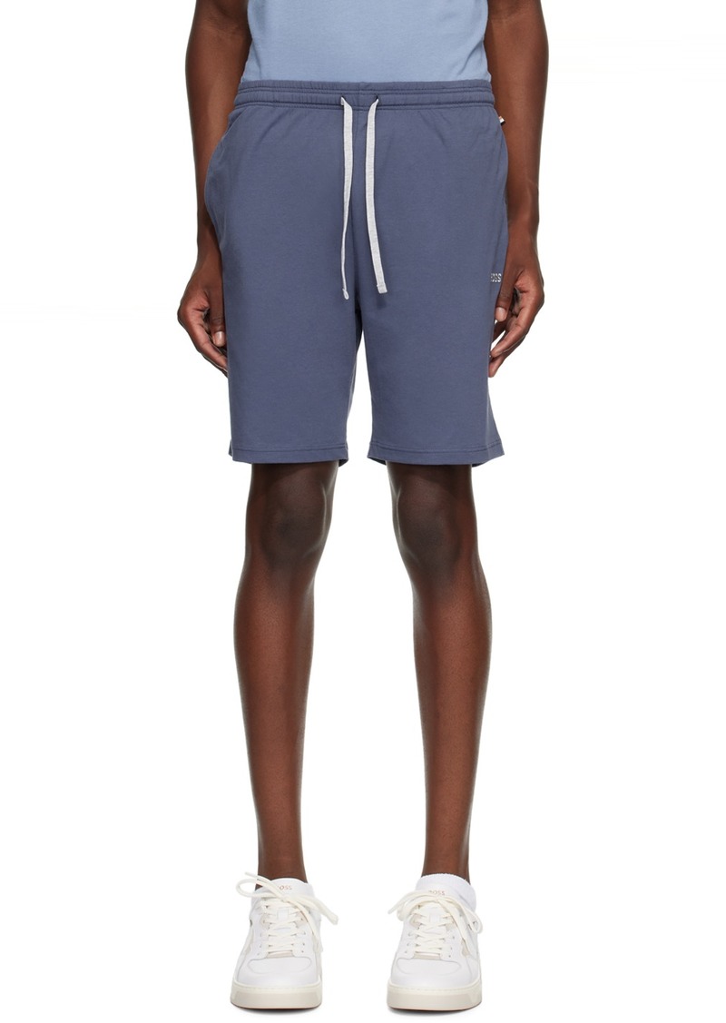 Hugo Boss BOSS Blue Embroidered Logo Shorts