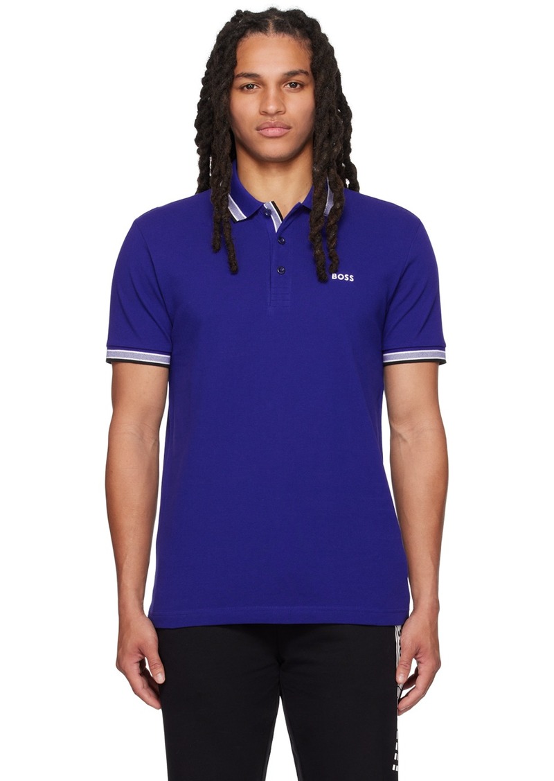 Hugo Boss BOSS Blue Embroidered Polo