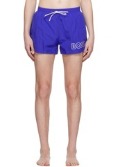 Hugo Boss BOSS Blue Printed Swim Shorts