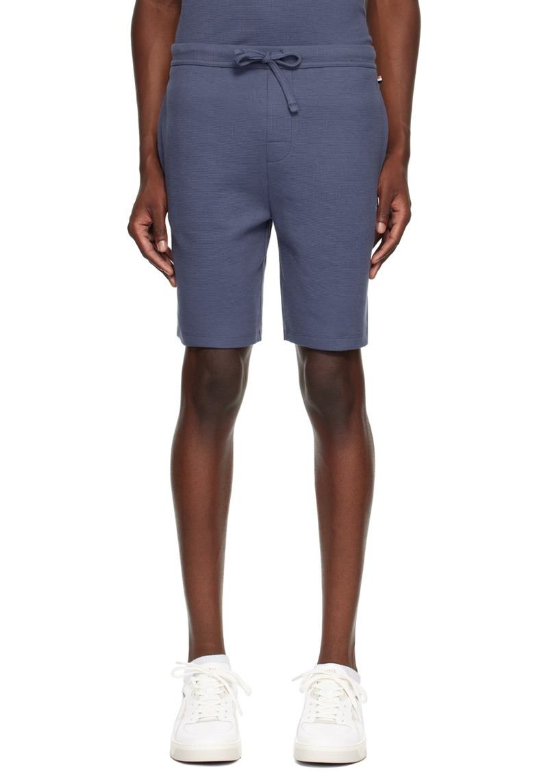 Hugo Boss BOSS Blue Waffle Knit Shorts