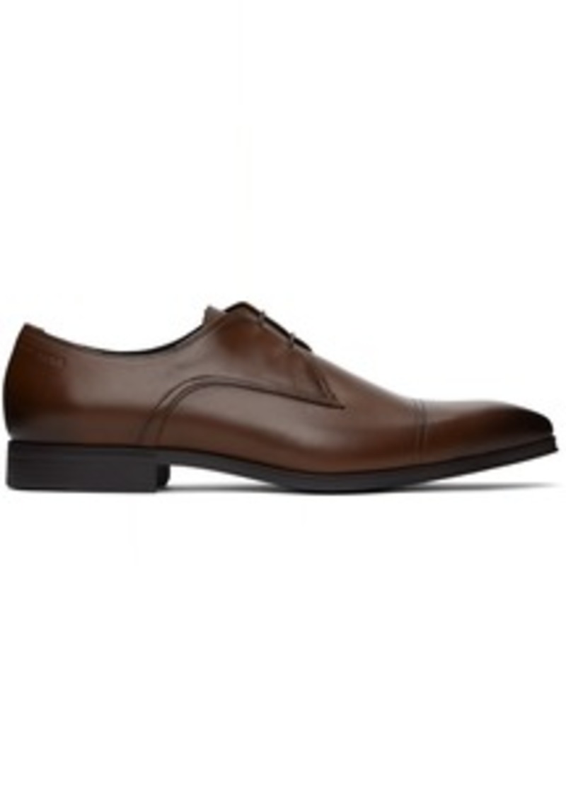 Hugo Boss BOSS Brown Embossed Oxfords