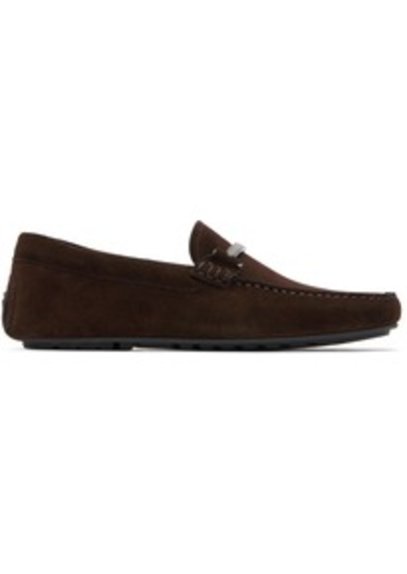 Hugo Boss BOSS Brown Hardware Loafers