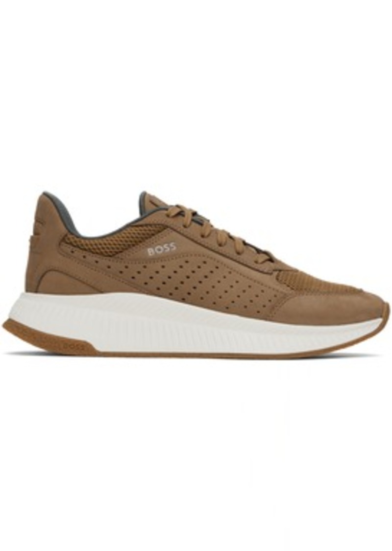 Hugo Boss BOSS Brown Lace-Up Sneakers