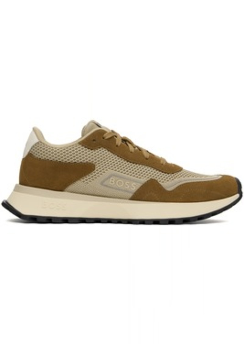 Hugo Boss BOSS Brown Mixed Material Sneakers